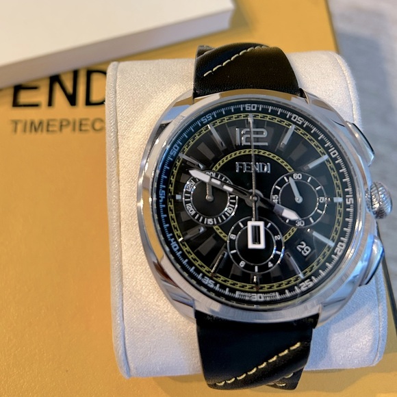 Fendi Other - Fendi Men Watch Leather Strap with Date